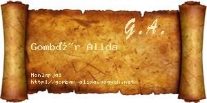 Gombár Alida névjegykártya